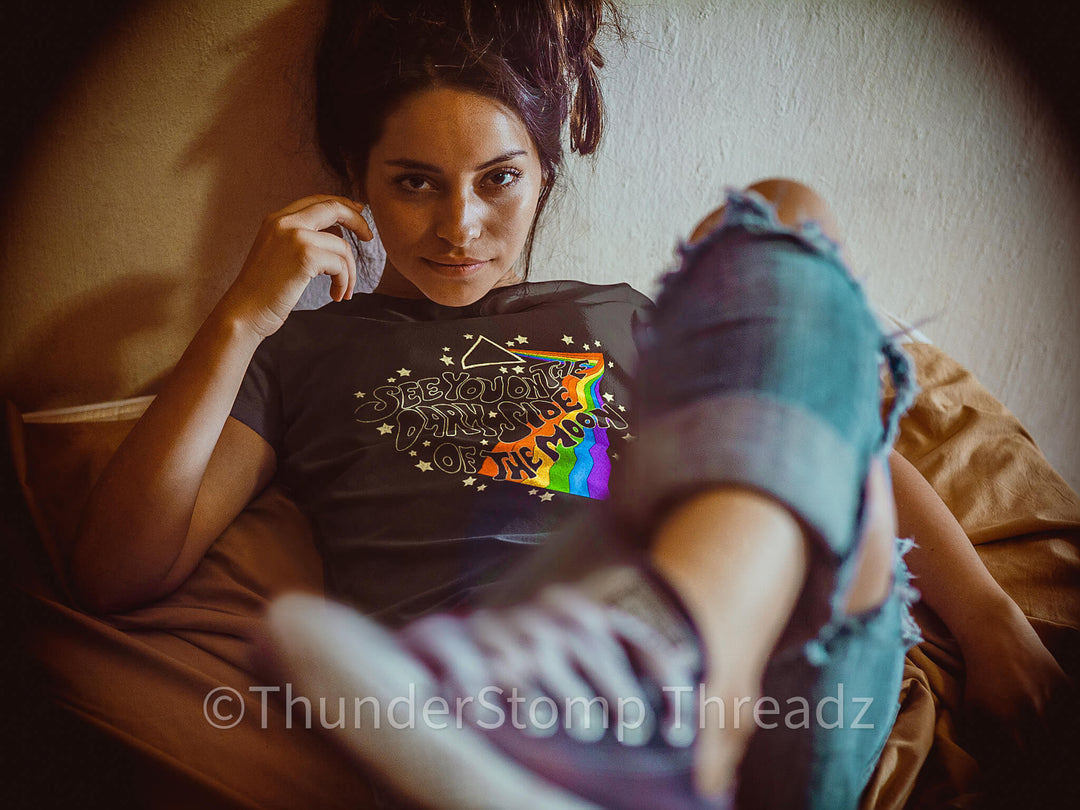 Custom Tee Dark Moon Unisex Tee - ThunderStomp Threadz Vintage Black / L