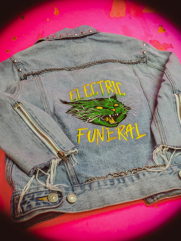 Jackets Electric Funeral Custom - ThunderStomp Threadz Jacket / Lightwash / Adult XS