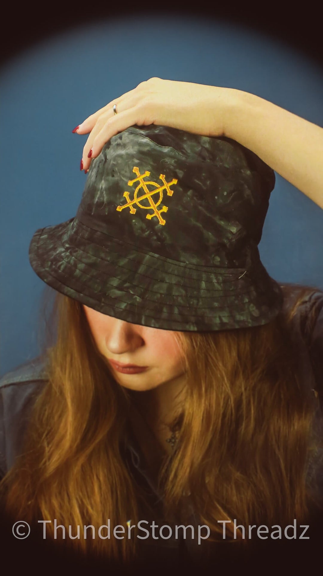 Hats Garden's Gate Embroidered Bucket Hats - ThunderStomp Threadz Weight of Dreams / Solid Vintage Wash