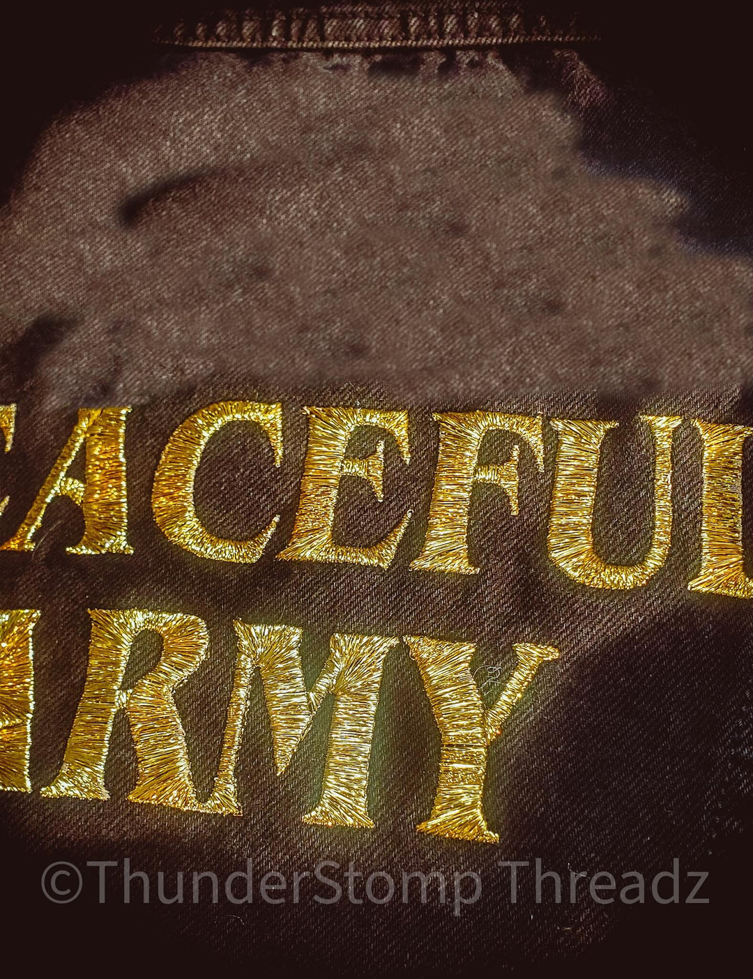 Jackets GOLD Peaceful Army Custom - ThunderStomp Threadz