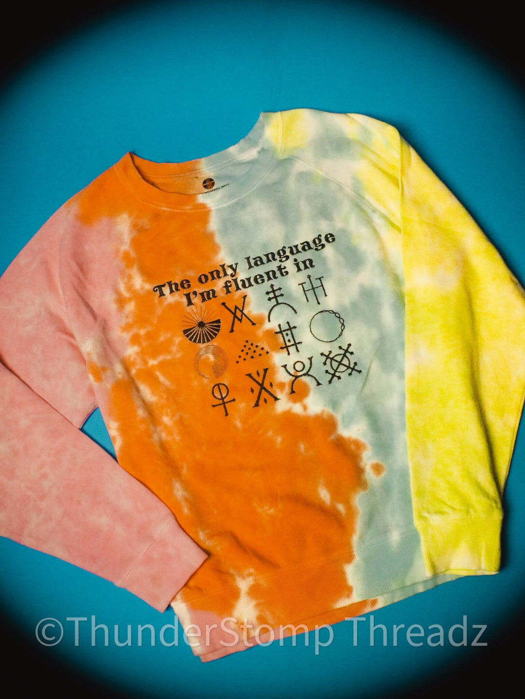 Sweatshirt GVF-Fluent Tie-Dye Sweatshirt - ThunderStomp Threadz Rainbow Tie-Dye / Adult XS