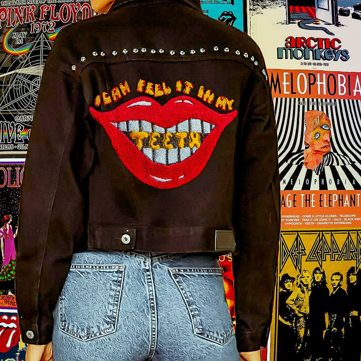 Jackets Hard Bite Custom - ThunderStomp Threadz Longsleeve / Blackwash / Adult SM