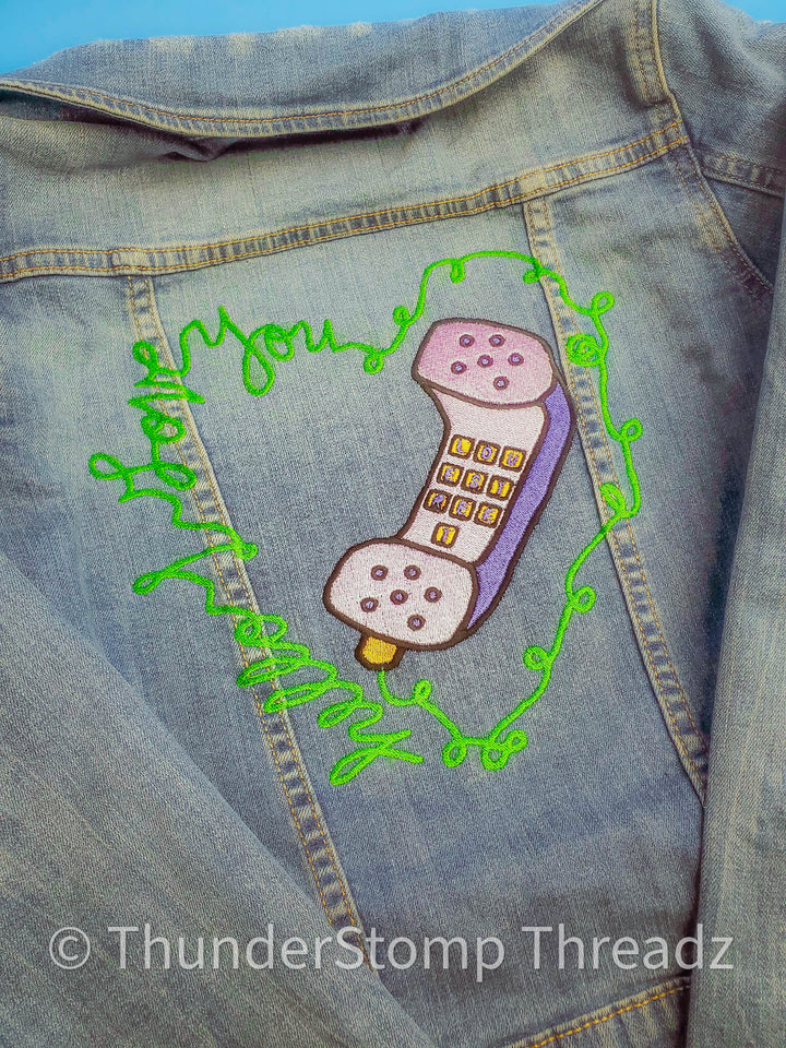 Jackets Love Line Custom- Doors Inspired - ThunderStomp Threadz Longsleeve / Lightwash / Adult XS