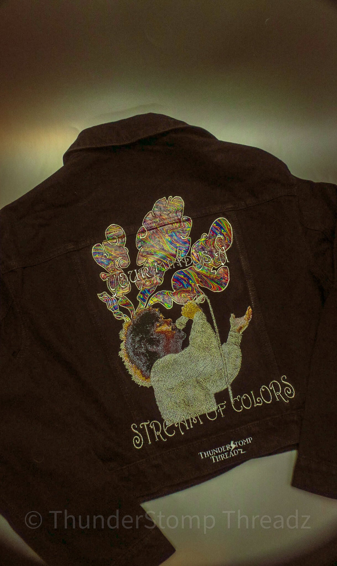 Jackets Stream of Colors Custom - ThunderStomp Threadz Jacket / Blackwash / Adult XS