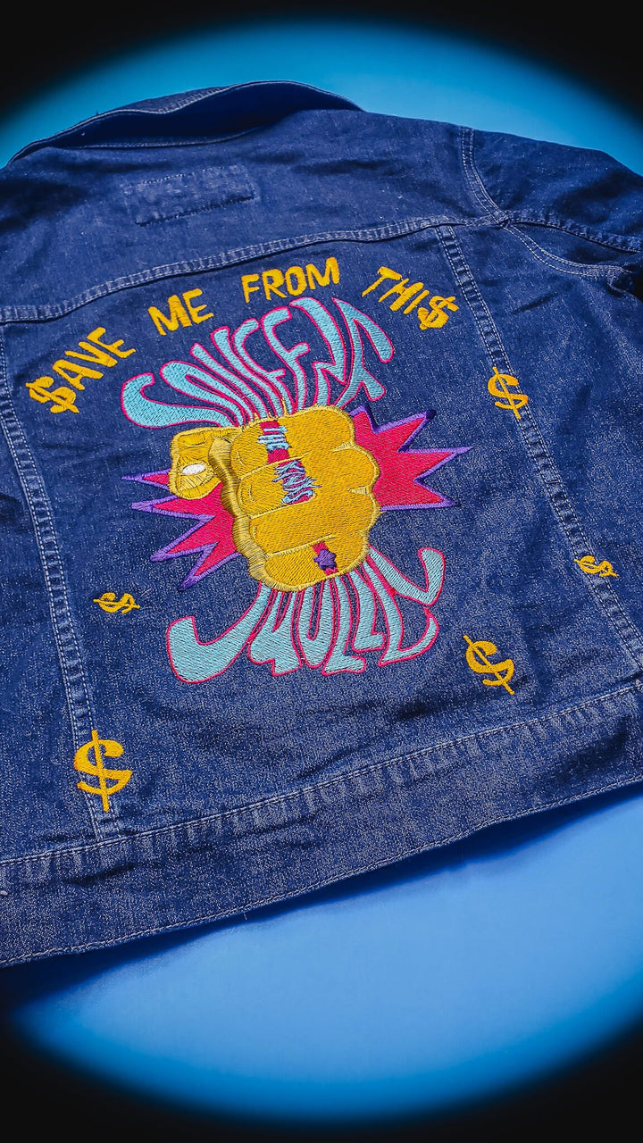 Jackets Sunny Squeeze Custom- Kinks- ONLY ONE - ThunderStomp Threadz Longsleeve / Darkwash / Adult MD