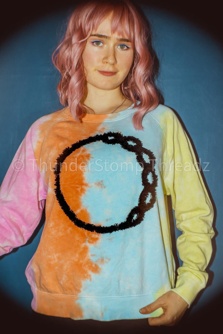 TBAGG FUZZY Rainbow Tie-Dye Sweatshirt - Sweatshirt ThunderStomp Threadz