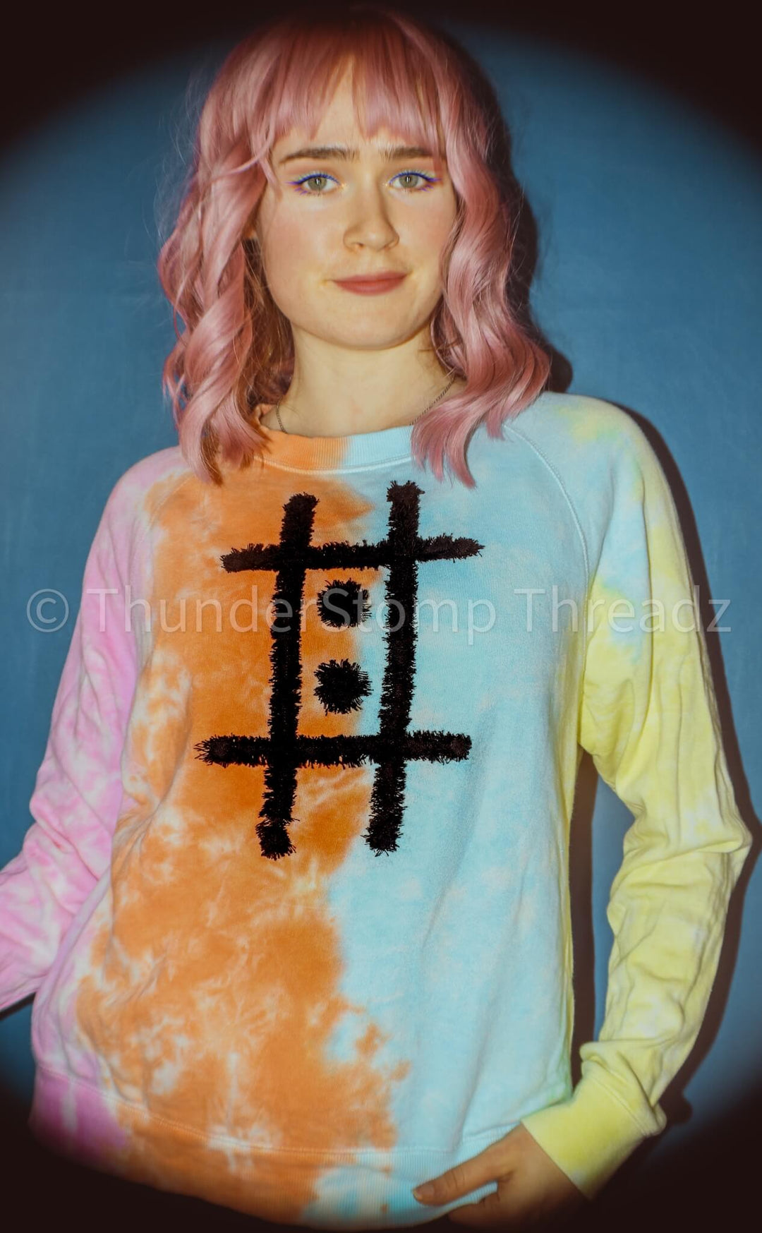 TBAGG FUZZY Rainbow Tie-Dye Sweatshirt - Sweatshirt ThunderStomp Threadz