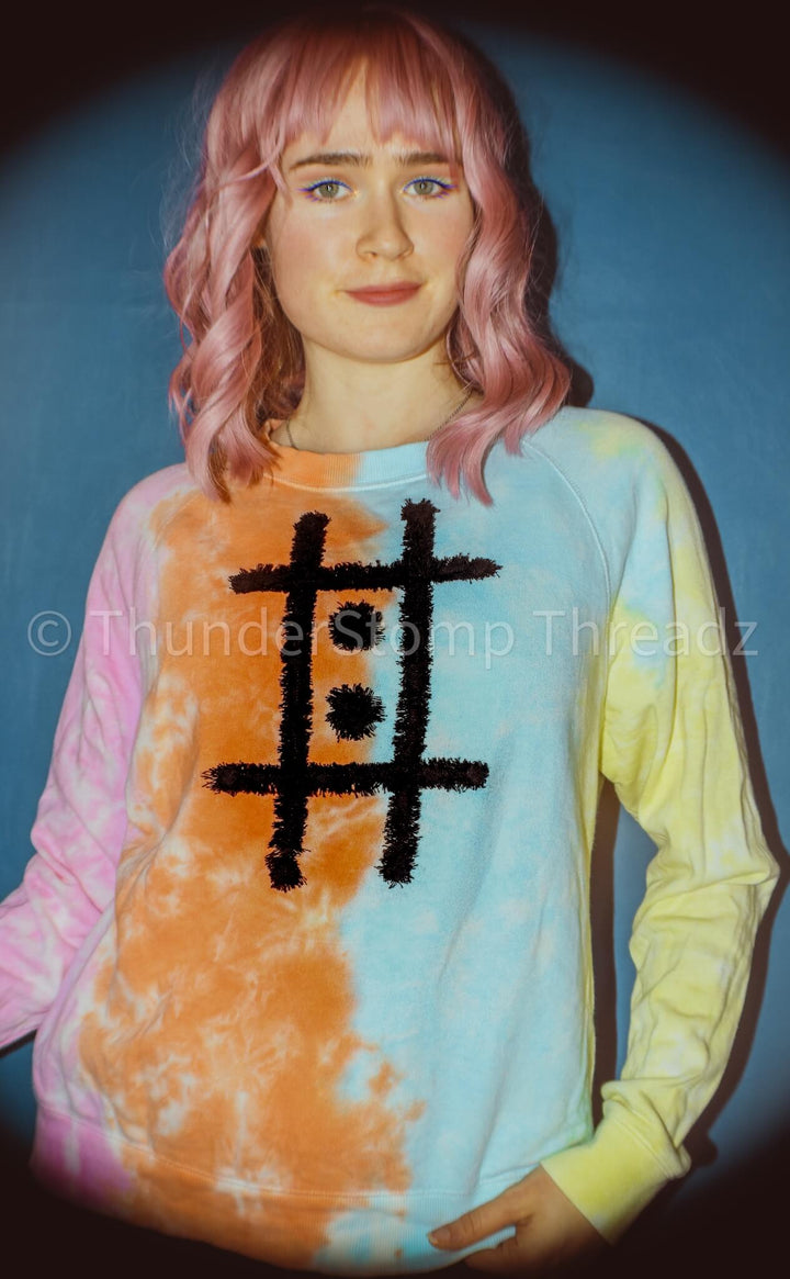 TBAGG FUZZY Rainbow Tie-Dye Sweatshirt - Sweatshirt ThunderStomp Threadz