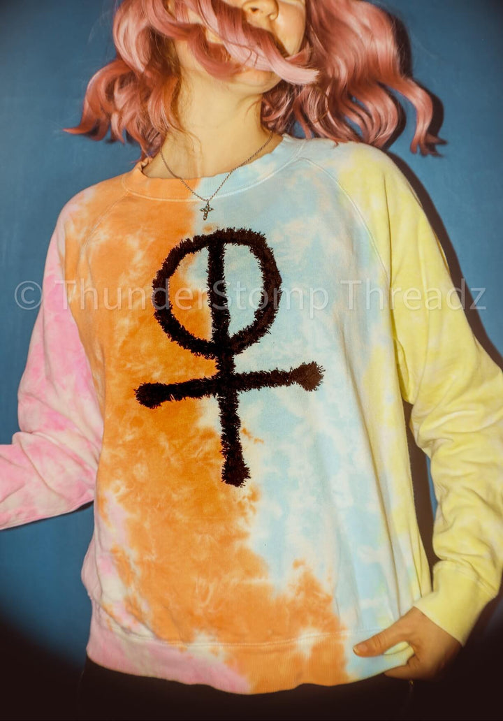 TBAGG FUZZY Rainbow Tie-Dye Sweatshirt - Sweatshirt ThunderStomp Threadz