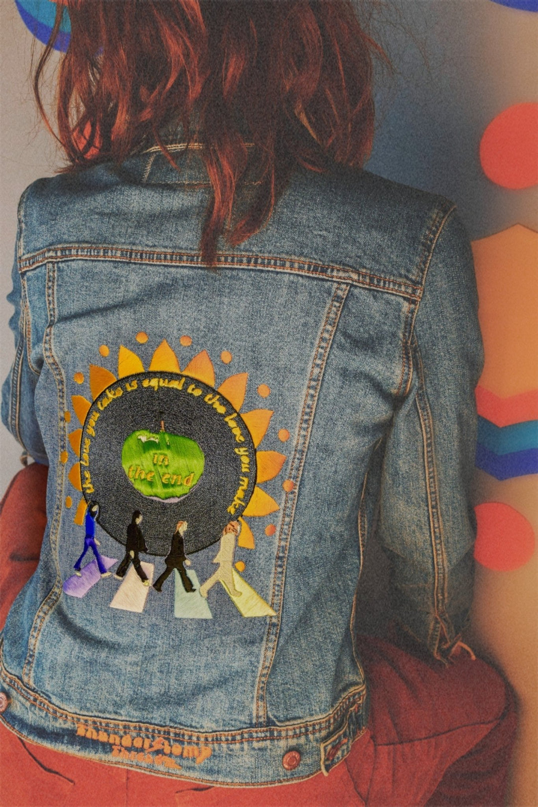 Jackets The End Custom- Beatles Inspired - ThunderStomp Threadz Longsleeve / Lightwash / Adult XS