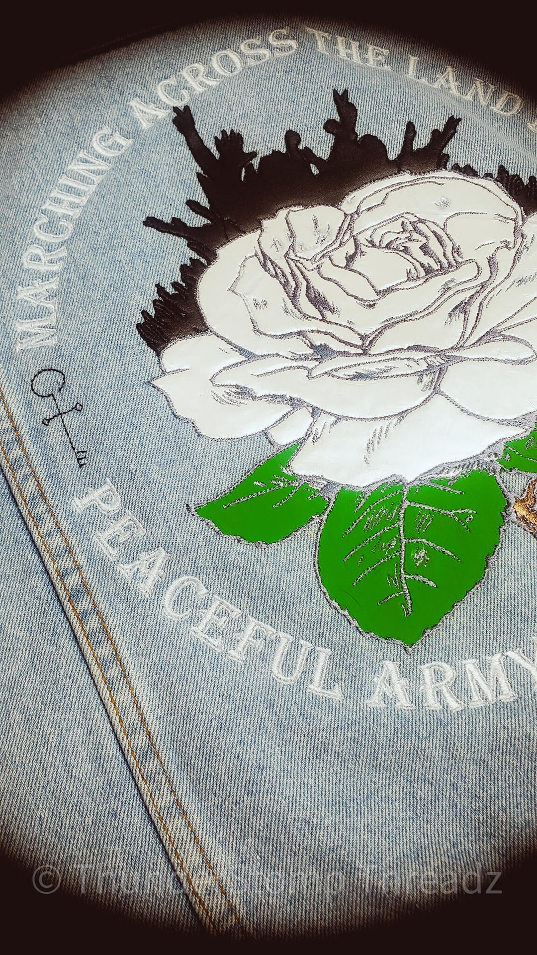 Jackets White Rose March Custom - ThunderStomp Threadz