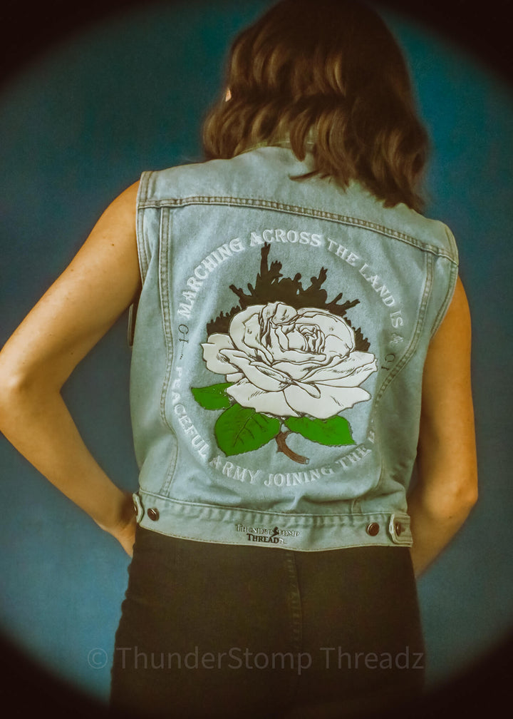 Jackets White Rose March Custom - ThunderStomp Threadz