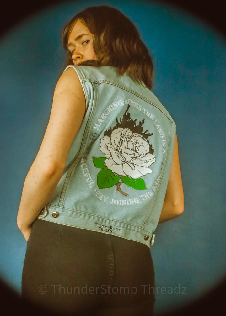 Jackets White Rose March Custom - ThunderStomp Threadz