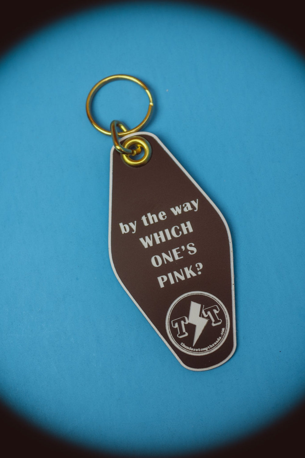 Keytag Who's Pink?? Retro Keytag - ThunderStomp Threadz