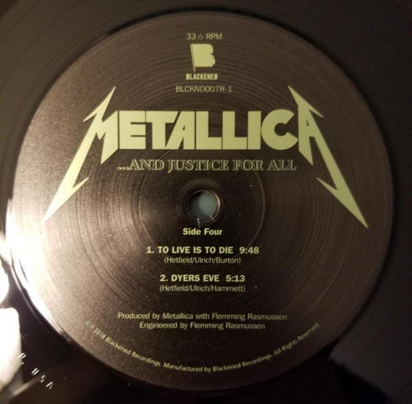 ...And Justice For All | Mint (M) - Vinyl ThunderStomp Threadz